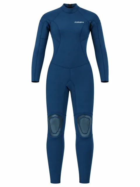 Navy full suit, front view