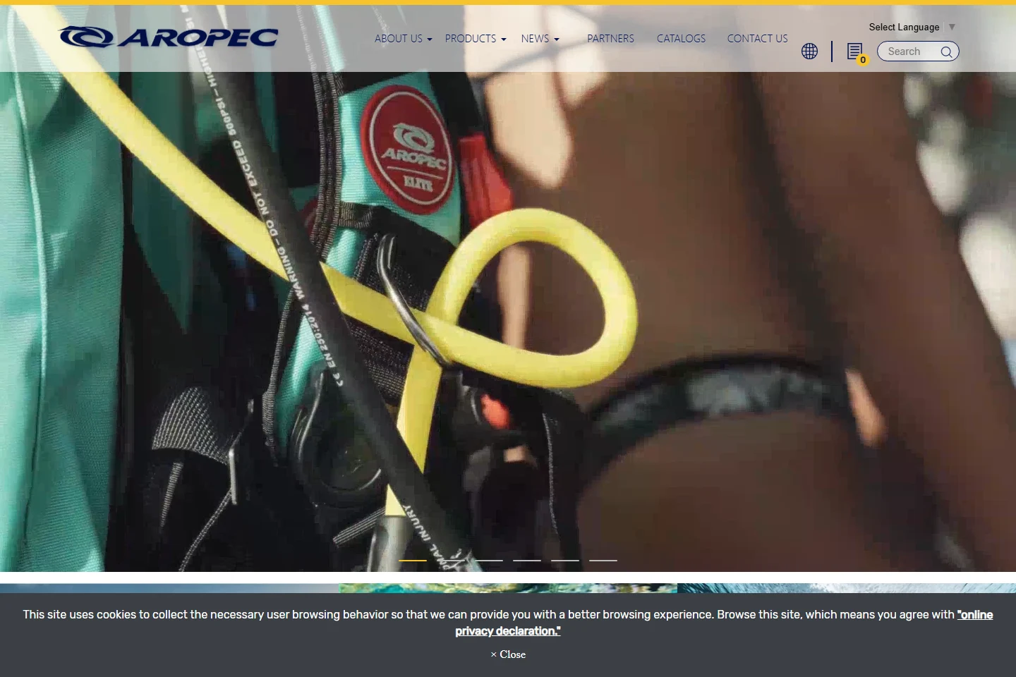 AROPEC official homepage screenshot showing its website identity and public product presentation