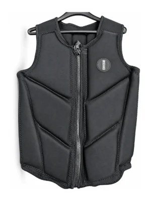 Custom Black Angular Panel Life Vest - front view