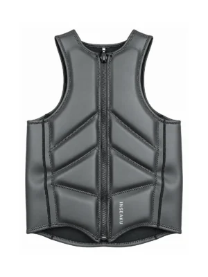 Custom Gray Angular Panel Life Vest - front view
