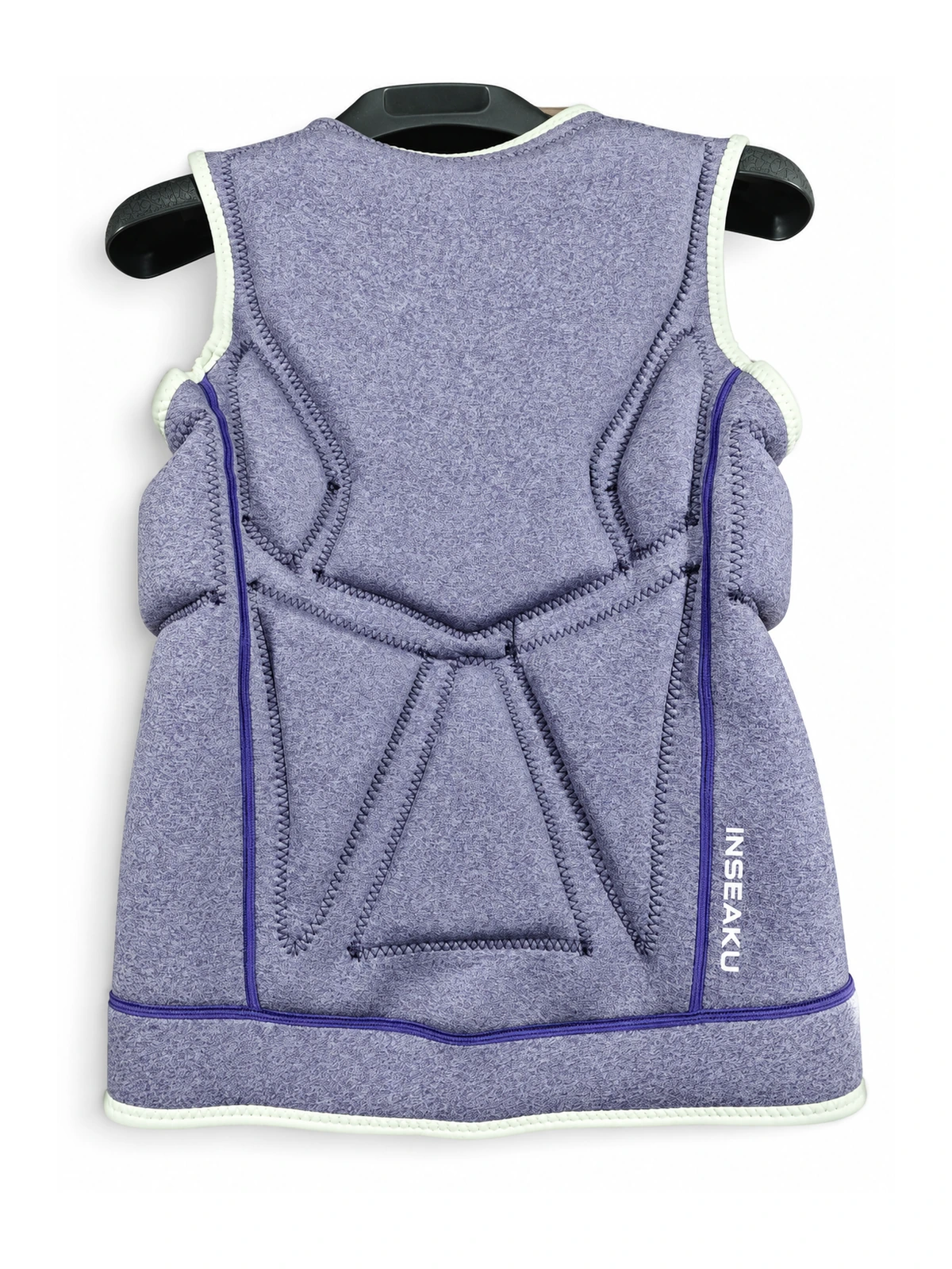 Custom Lavender Life Vest with Pale Green Trim - back view