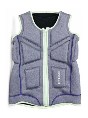 Custom Lavender Life Vest with Pale Green Trim - front view