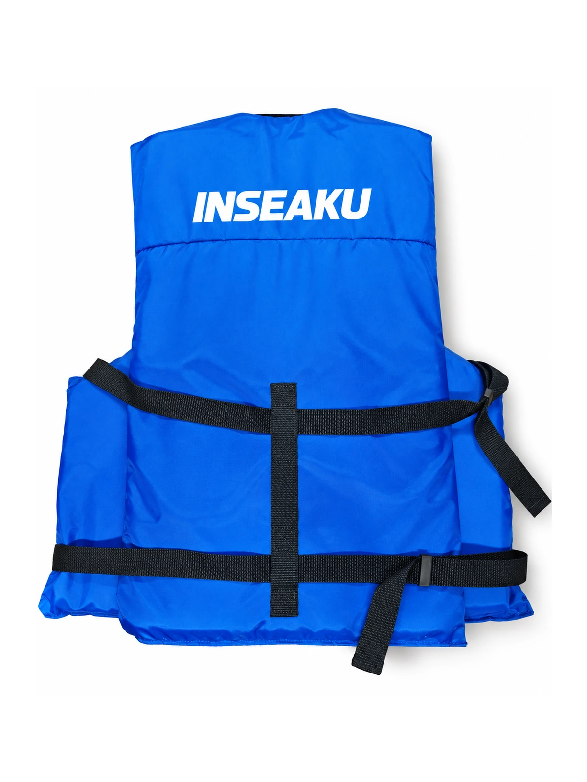 Custom Royal Blue Triple Buckle Life Vest - back view