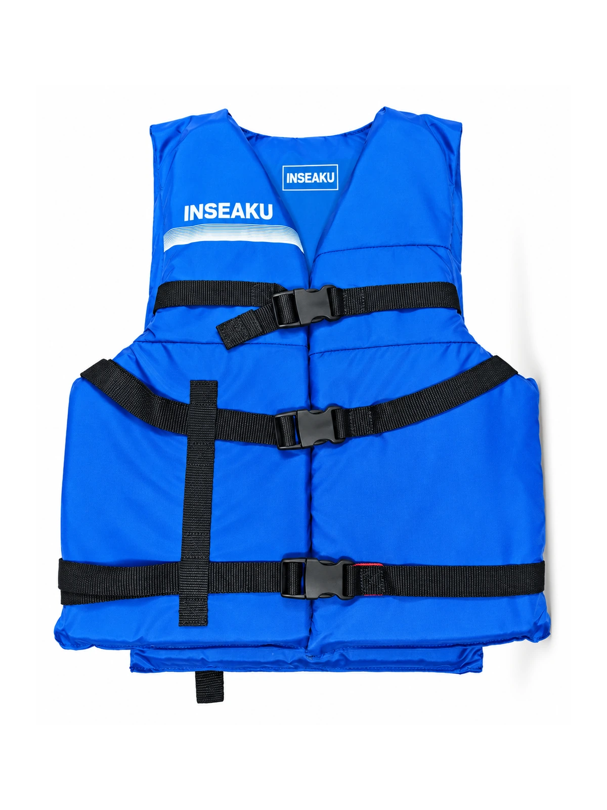 Custom Royal Blue Triple Buckle Life Vest - front view