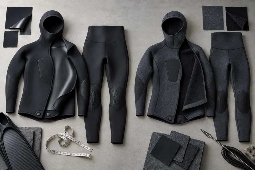 open cell vs closed cell wetsuit construction comparison for freediving and spearfishing buyers