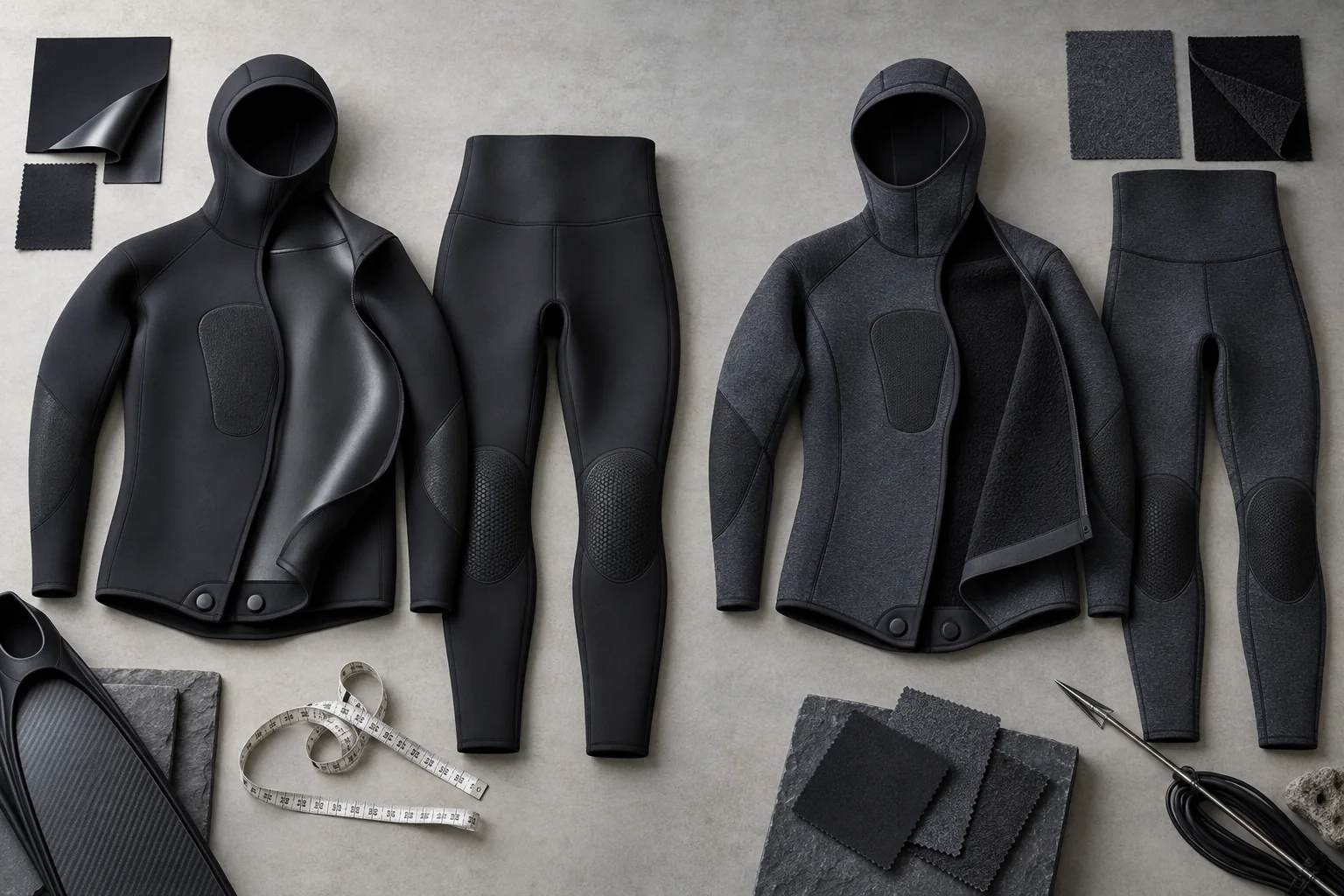 open cell vs closed cell wetsuit construction comparison for freediving and spearfishing buyers