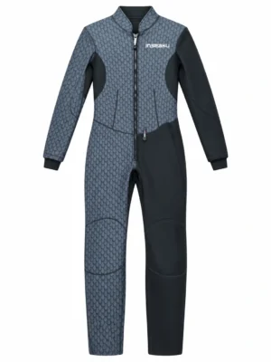 Custom Geometric Panel Front Zip Full Wetsuit, front view