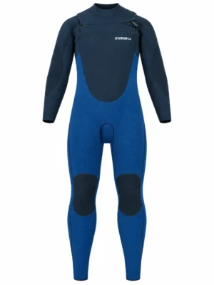 Custom Blue and Black Full Wetsuit, front view