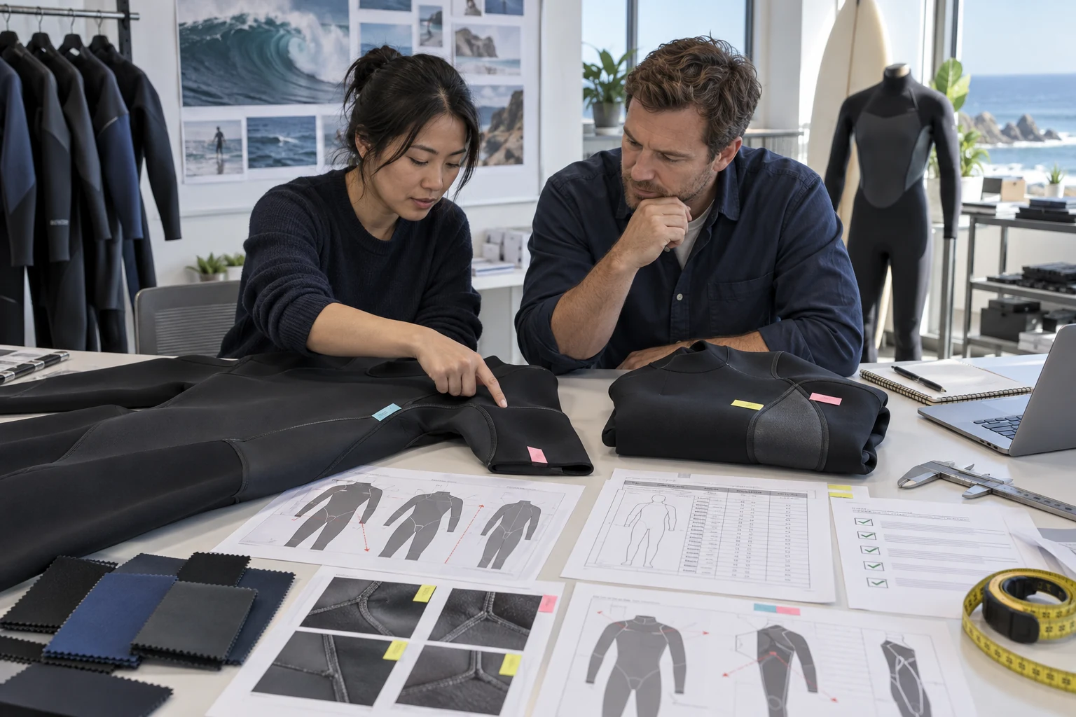 illustrative wetsuit sample corrective action review with revised pattern and approval records