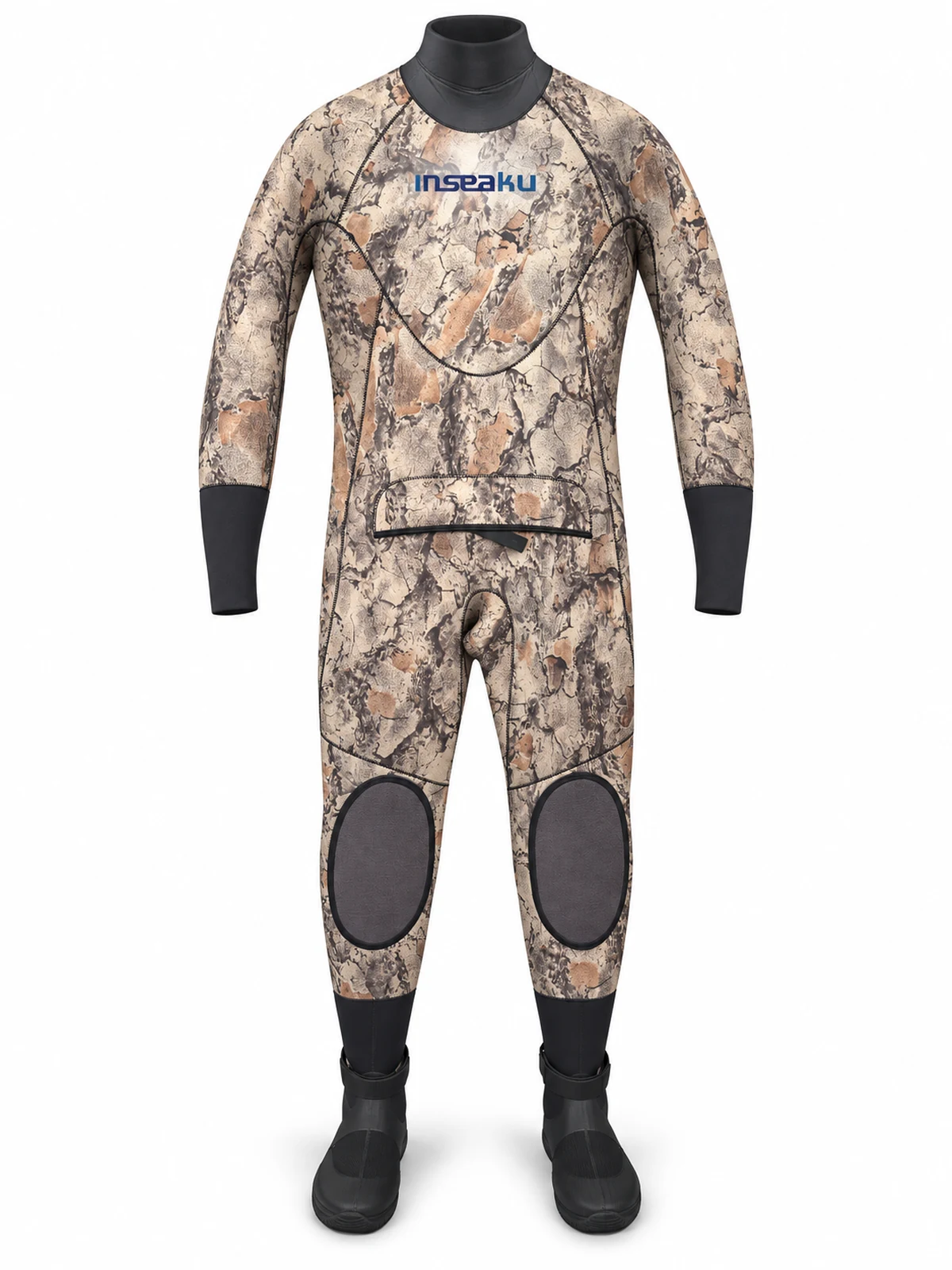 Camouflage Shoulder Zip Suit with Boots, front alternate.