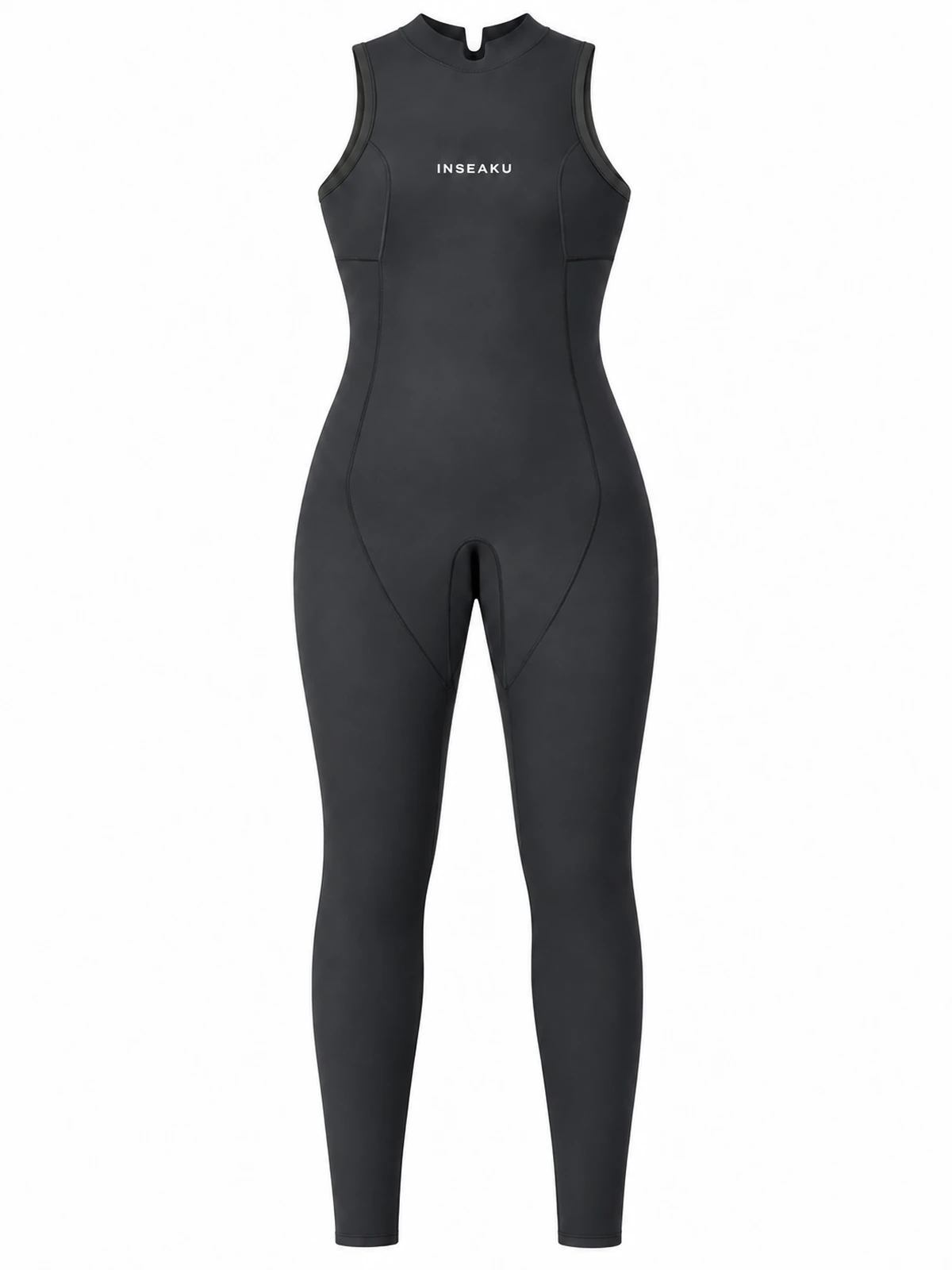 sleeveless triathlon wetsuit, front view of the INSEAKU custom design